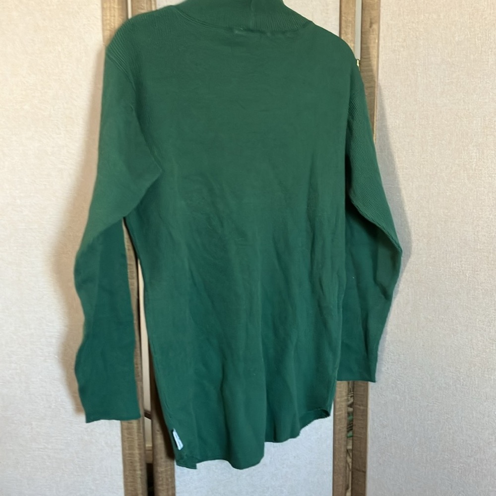 FINAL MARKDOWN Pierre Cardin Green Ribbed pullover medium - Picture 6 of 9